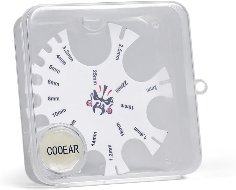 COOEAR Acrylic Piercing Gauge Measurement Wheel 18G-1 Inch. - Image 3